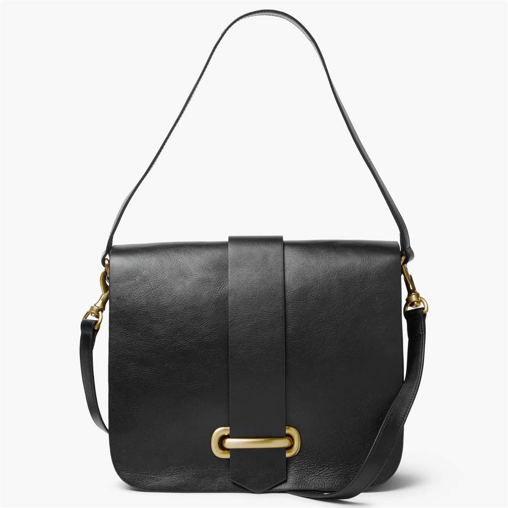 John Lewis Aurora Leather Large Satchel Black John Lewis Handbags