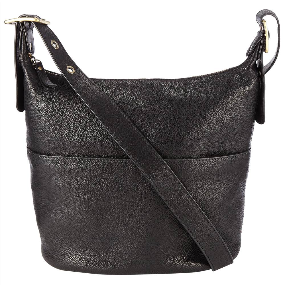 John Lewis Kepley Leather Shoulder BagBlack John Lewis Handbags