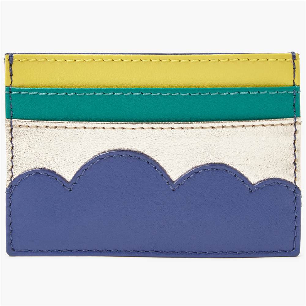 John Lewis Leather Cloud Card HolderBlue/Multi John Lewis Purses