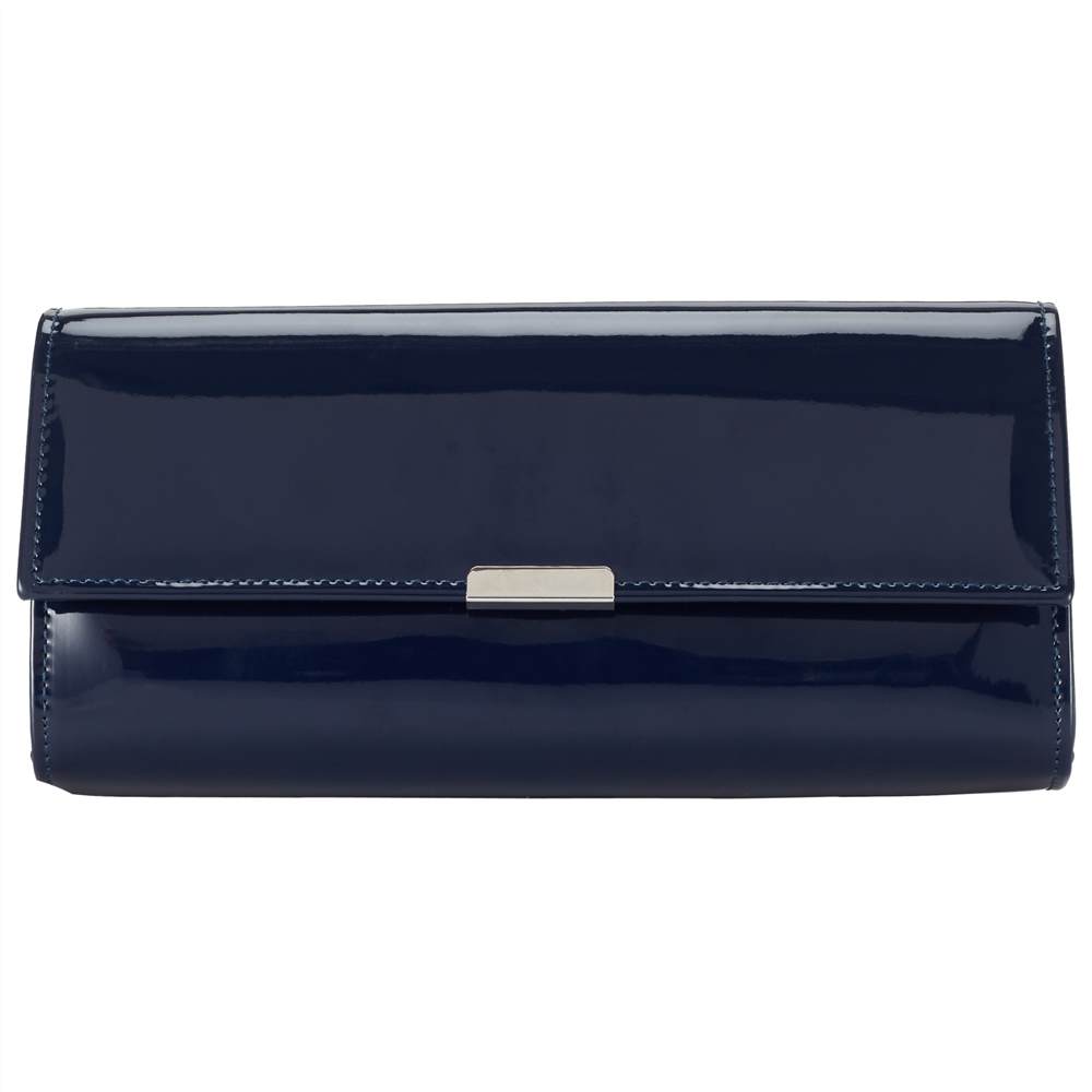 John Lewis Patent Bar Clutch BagNavy John Lewis Handbags