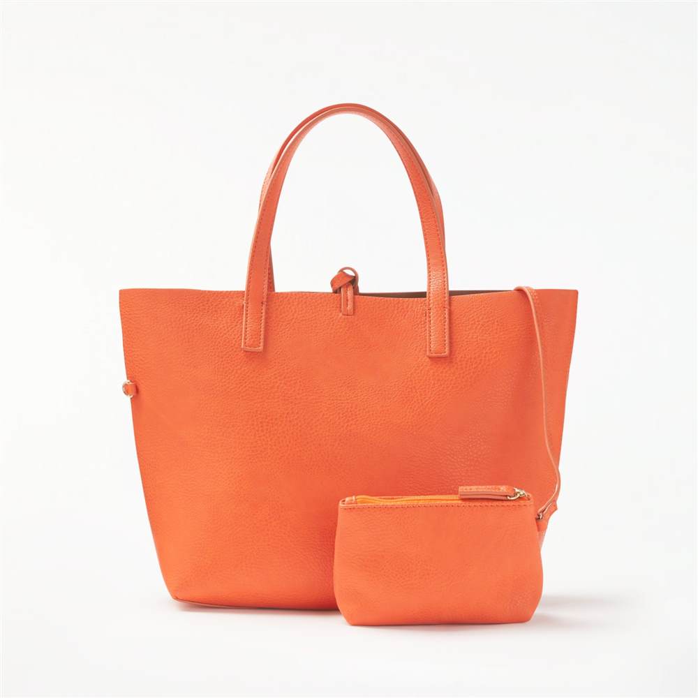 John Lewis Rachel Reversible Grab Bag Orange/Tan John Lewis Handbags