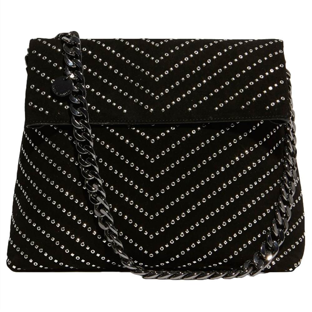 Karen Millen Leather Stud Regent Shoulder Bag Black Karen Millen Handbags