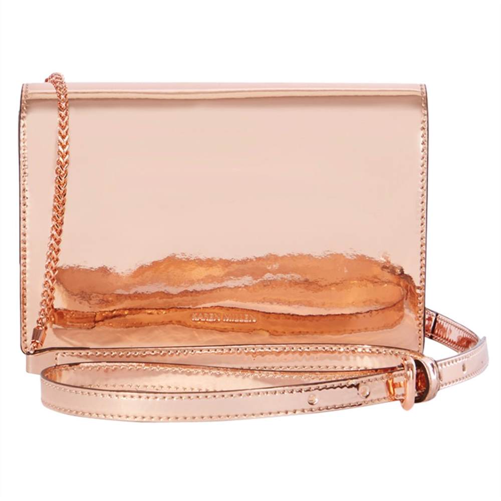 Karen Millen Minimal Mini Cross Body Bag Rose Gold Karen Millen Handbags