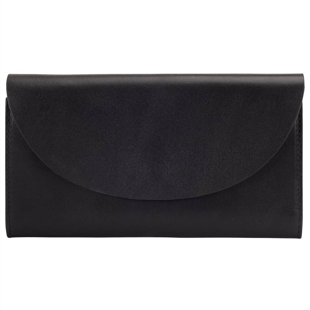 Kin by John Lewis Lisa Leather Foldover PurseBlack Kin by John Lewis Purses