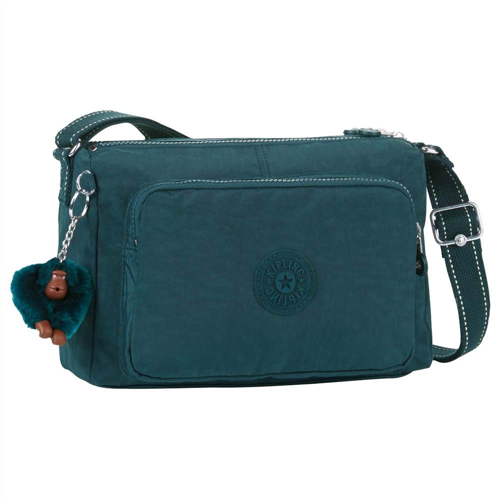 Kipling Reth Shoulder Bag Deep Emerald Kipling Handbags