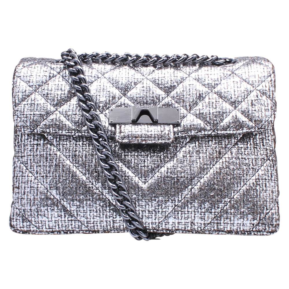 Kurt Geiger Kensington Tweed Cross Body BagSilver Kurt Geiger Handbags