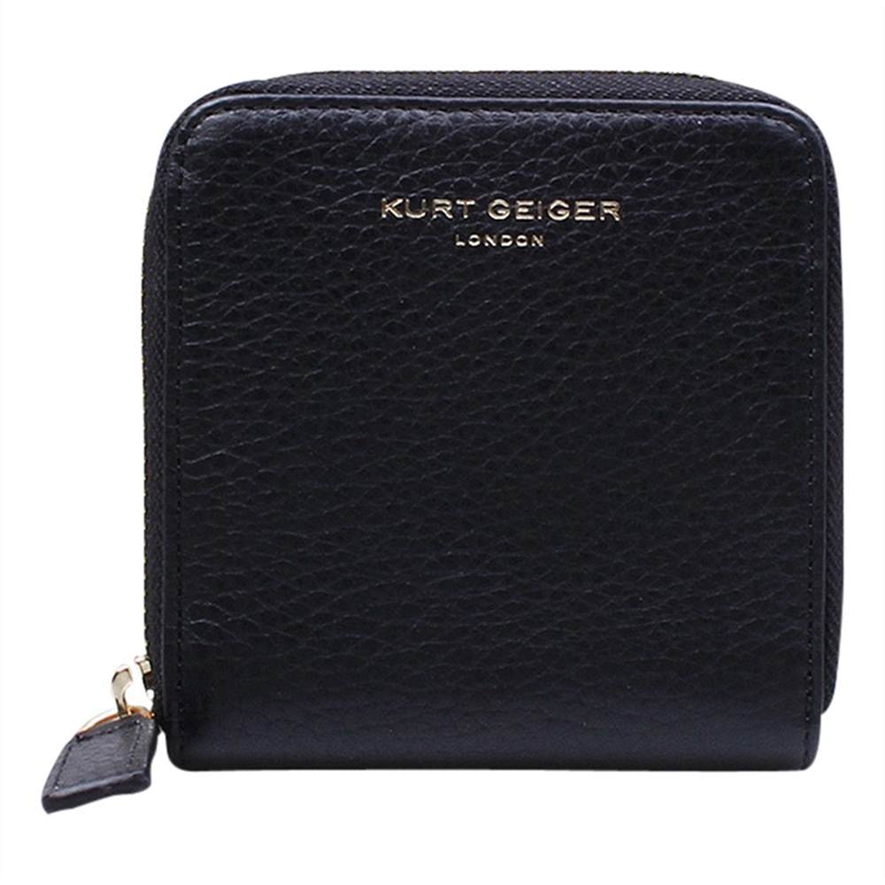 Kurt Geiger Leather Mini Zip Wallet Black Kurt Geiger Purses