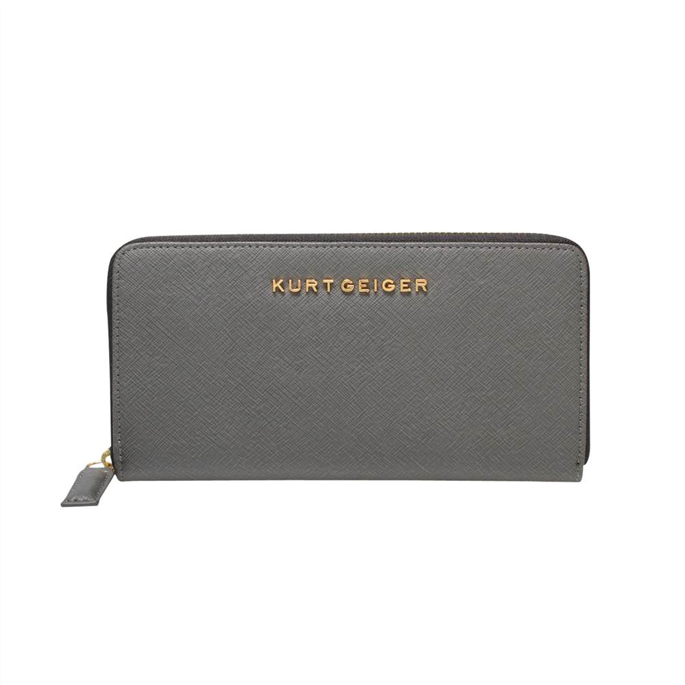 Kurt Geiger Leather Zip Around PurseGrey Kurt Geiger Purses