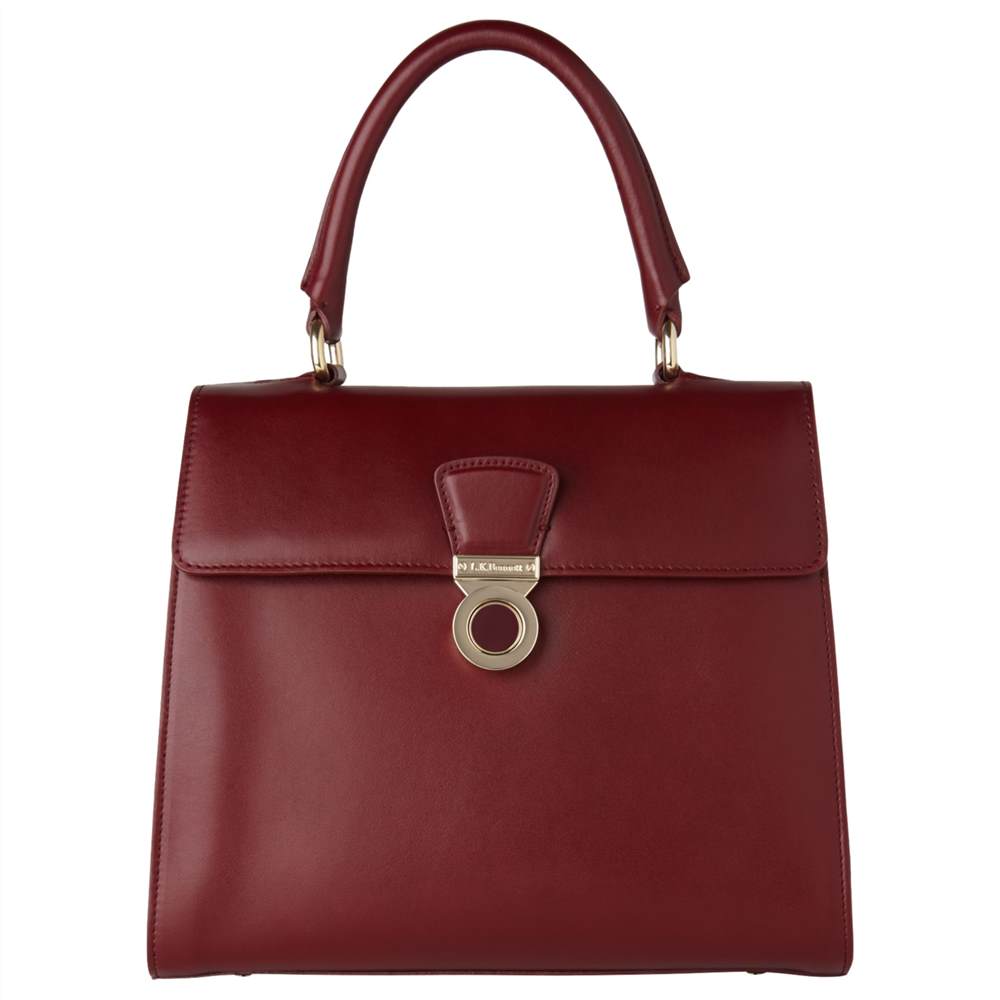 L.K. Bennett Amy Leather Shoulder Bag Oxblood L.K.Bennett Handbags