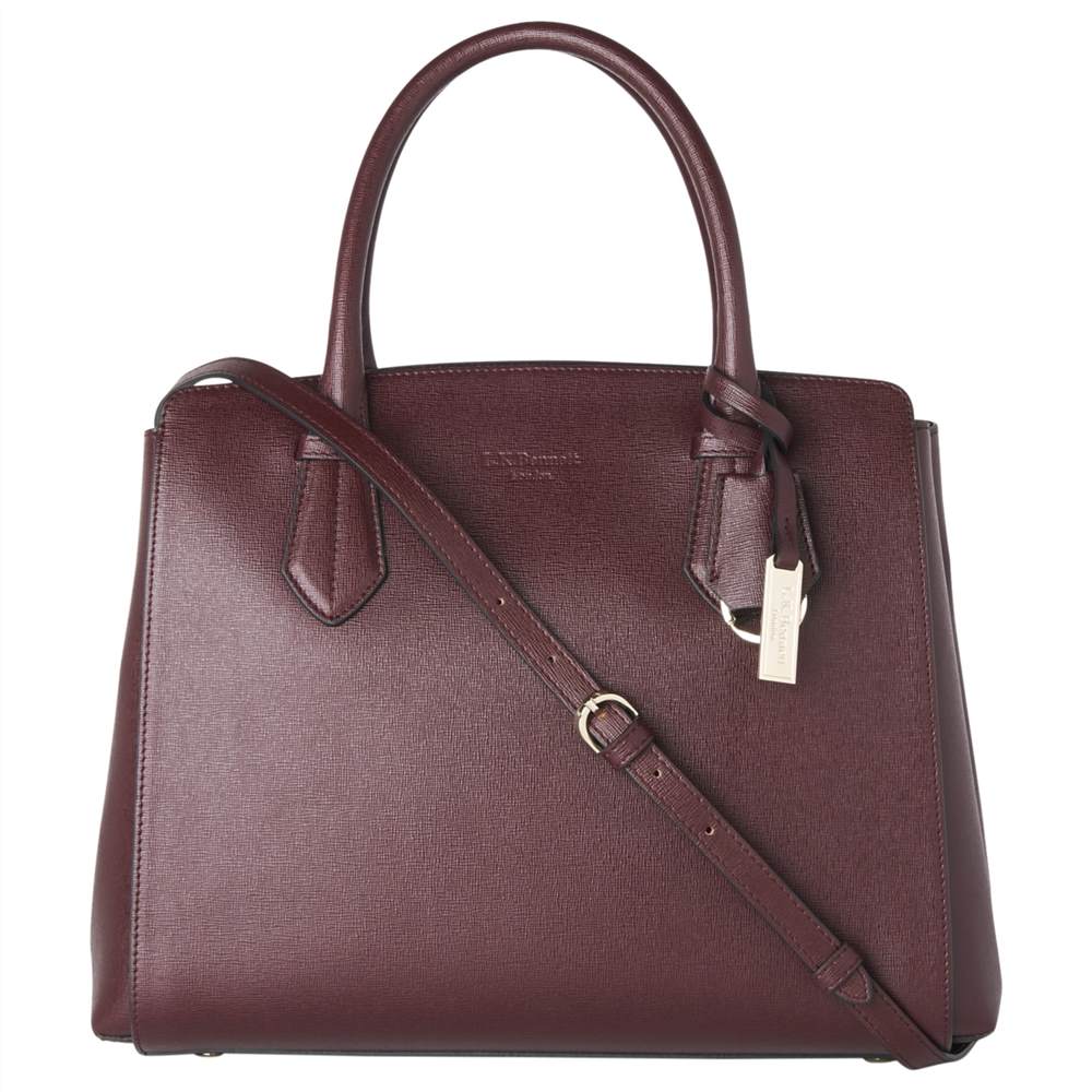 L.K. Bennett Catrina Leather Tote Bag Oxblood L.K.Bennett Handbags