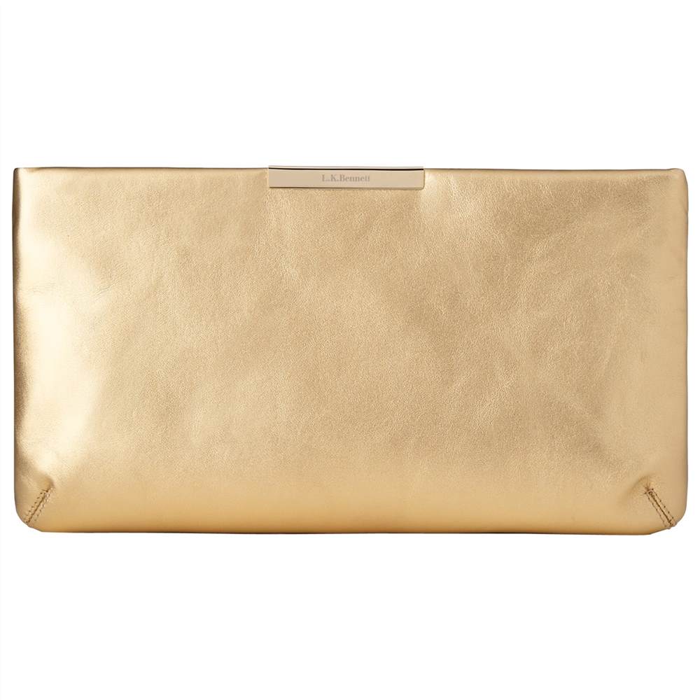 L.K. Bennett Flora Clutch BagSoft Gold L.K.Bennett Handbags