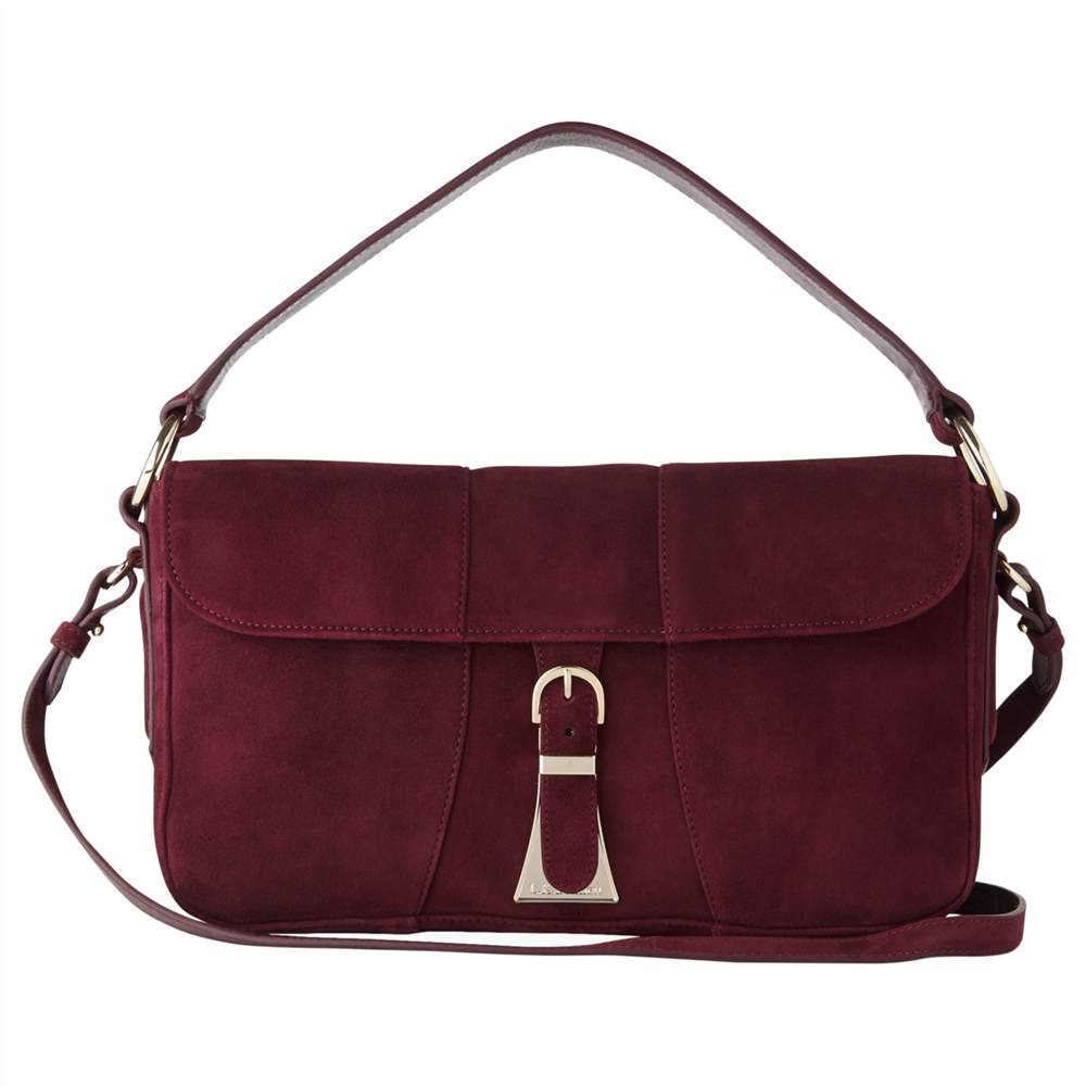 L.K. Bennett Scarlett Leather Shoulder BagOxblood L.K.Bennett Handbags