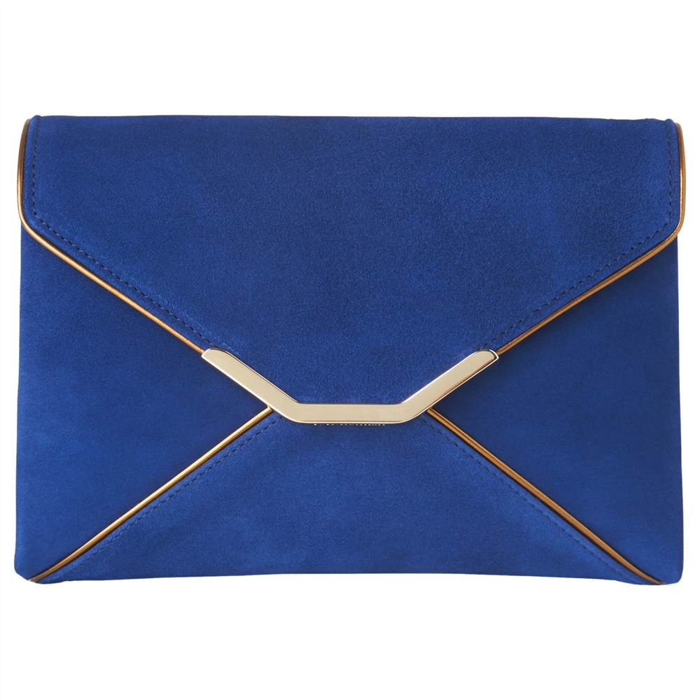 L.K.Bennett Alena Clutch Bag Inky Blue L.K.Bennett Handbags