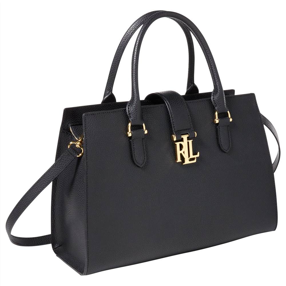 Lauren RL-London Brigitte II SatchelBlack RL-London Handbags