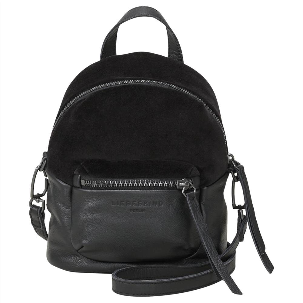 Liebeskind Jessi Leather Mix Mini Backpack Oil Black Liebeskind Handbags