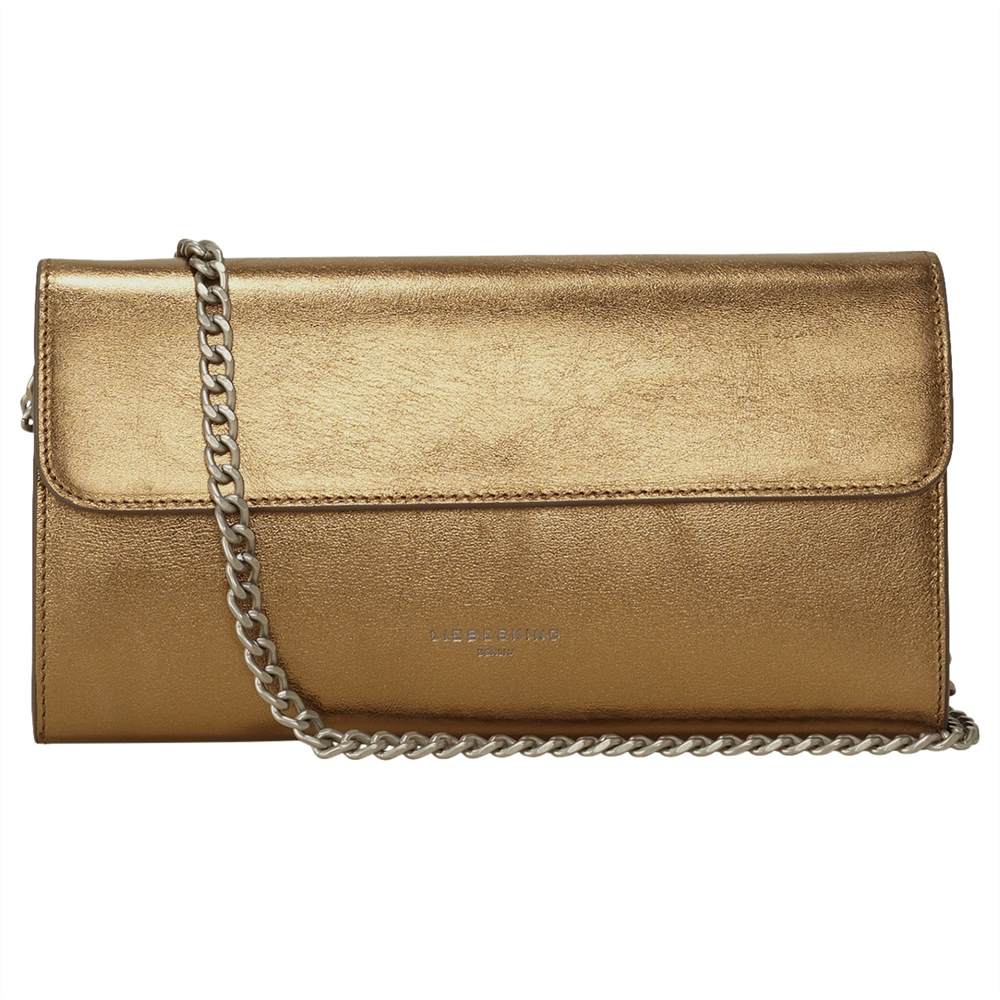 Liebeskind Maria W7 Metallic Mil Clutch Purse Sioux Beige Liebeskind Purses