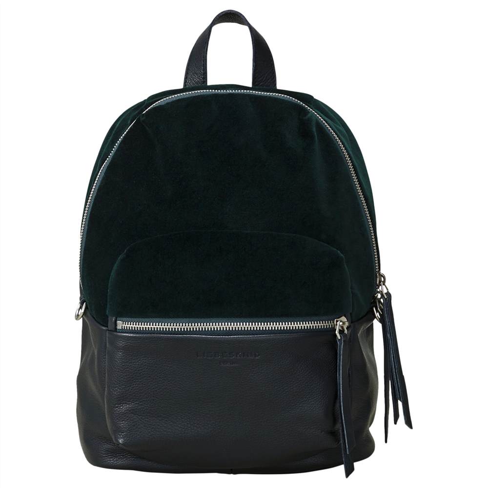 Liebeskind Stanford Leather Mix Backpack Feather Green Liebeskind Handbags