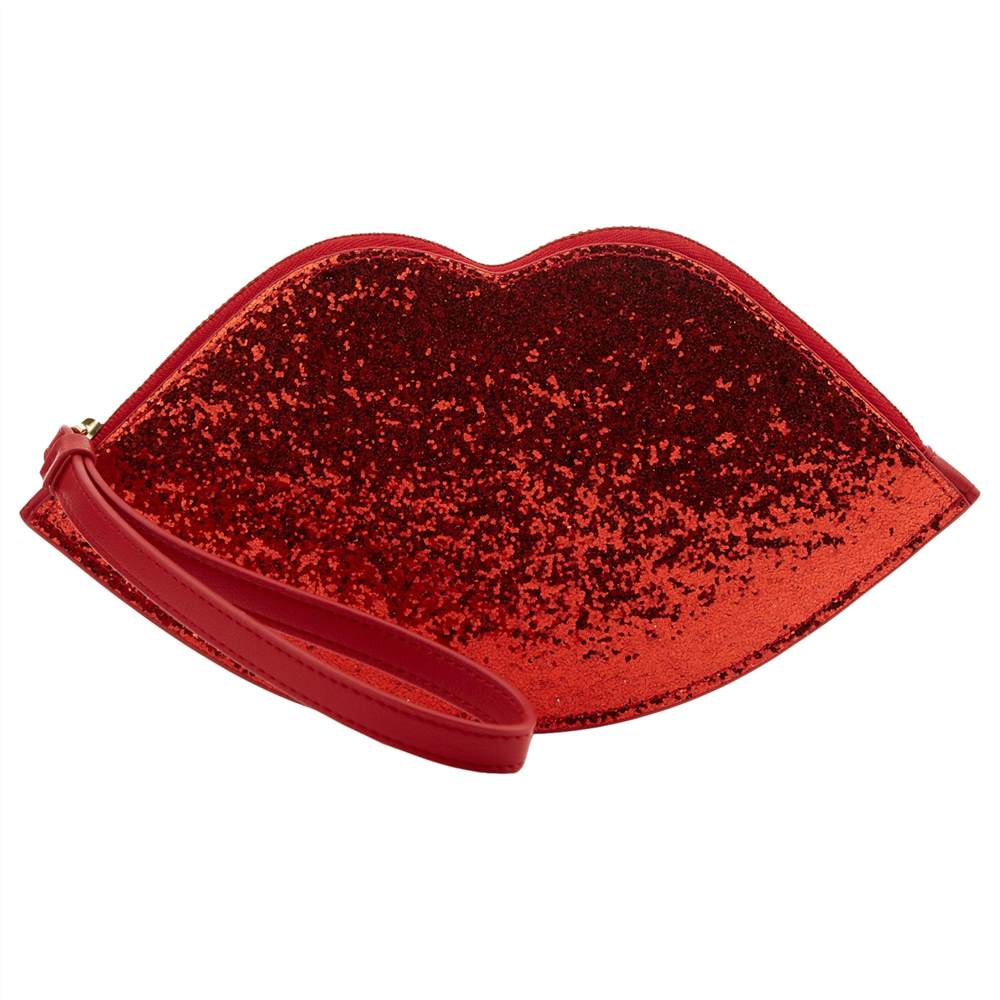 Lulu Guiness Cupids Bow Lip Wristlet Red Lulu Guinness Handbags