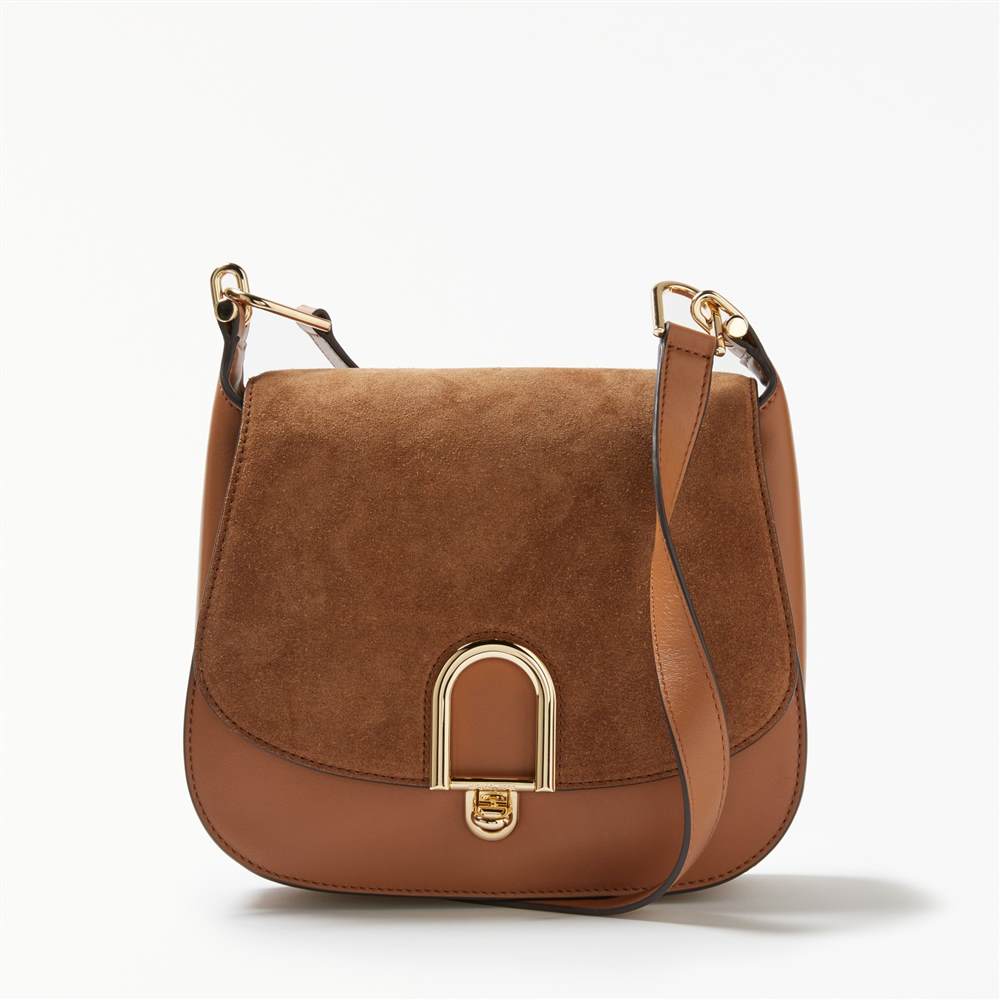 MMK-London Delfina Large Leather Saddle Bag Acorn MMK-London Handbags