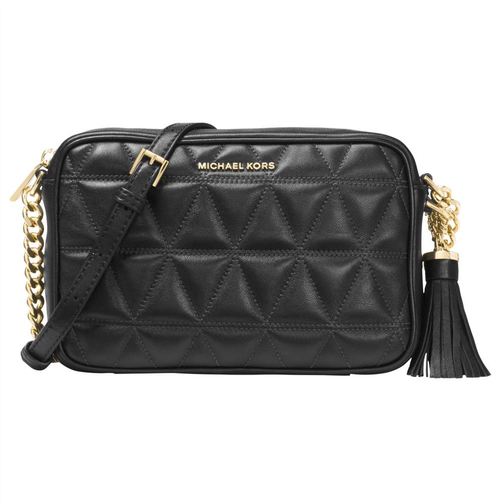 MMK-London Ginny Quilted Leather Cross Body Camera Bag Black MMK-London Handbags