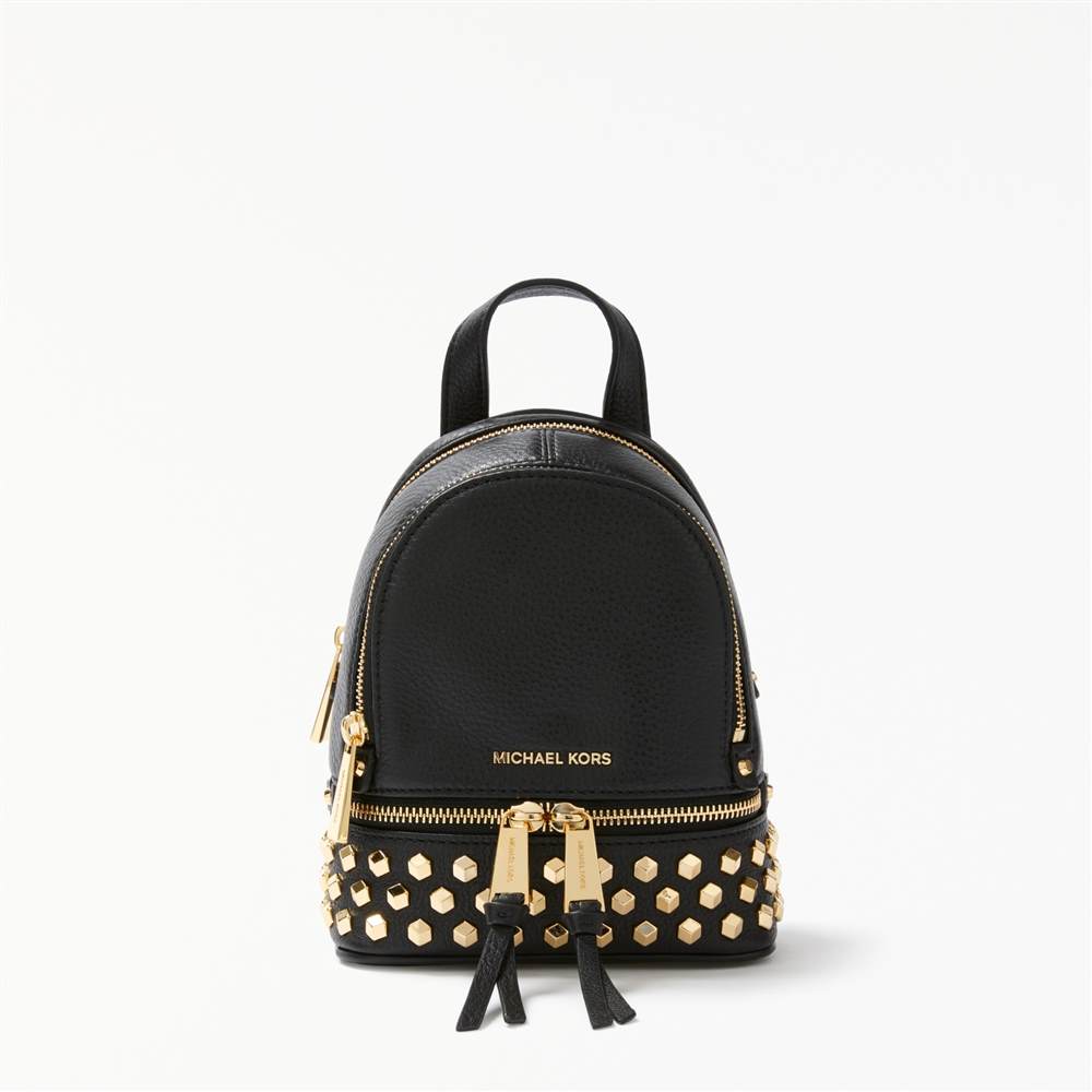 MMK-London Rhea Leather Studded Extra Small Backpack Black MMK-London Handbags