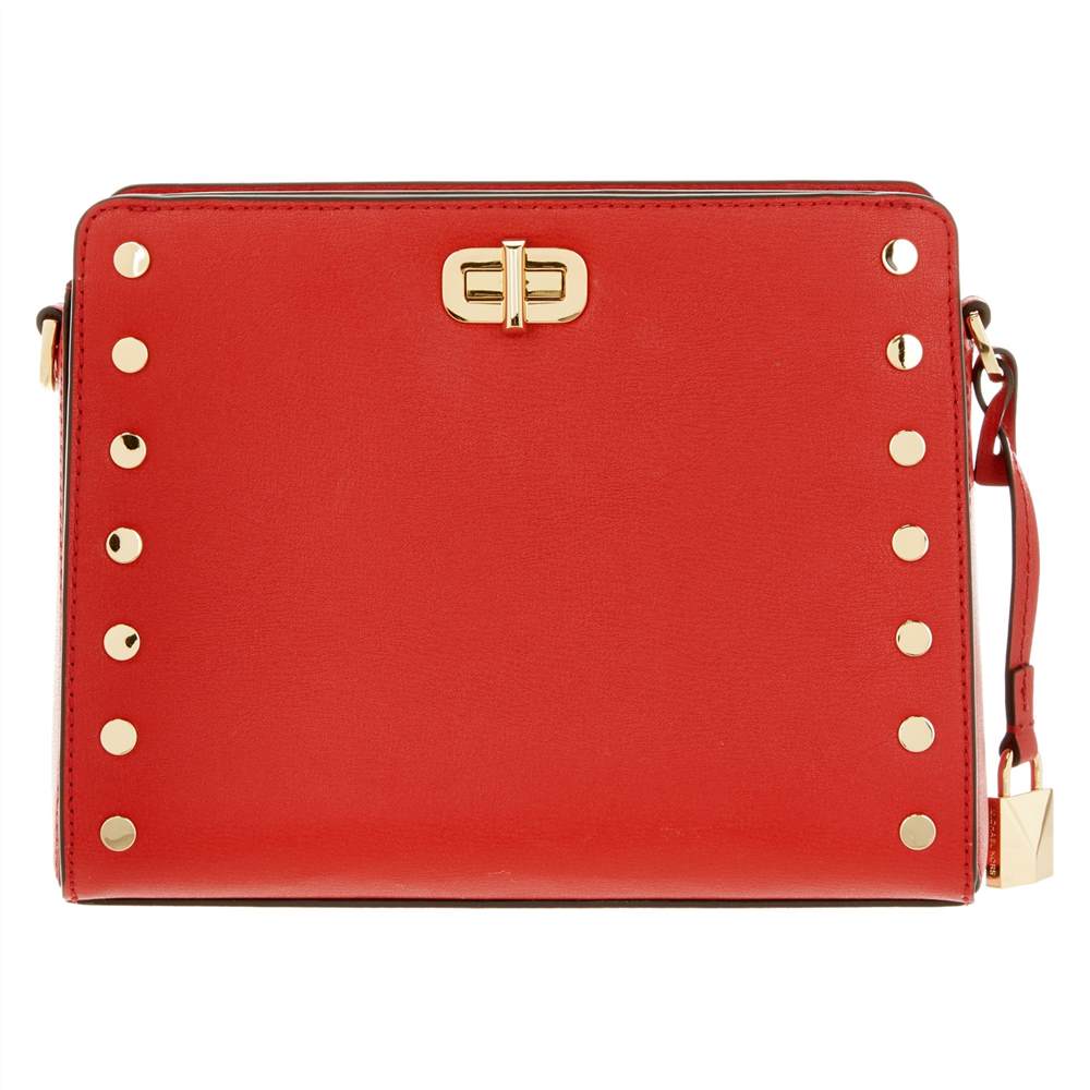 MMK-London Sylvie Leather Medium Messenger BagBright Red MMK-London Handbags