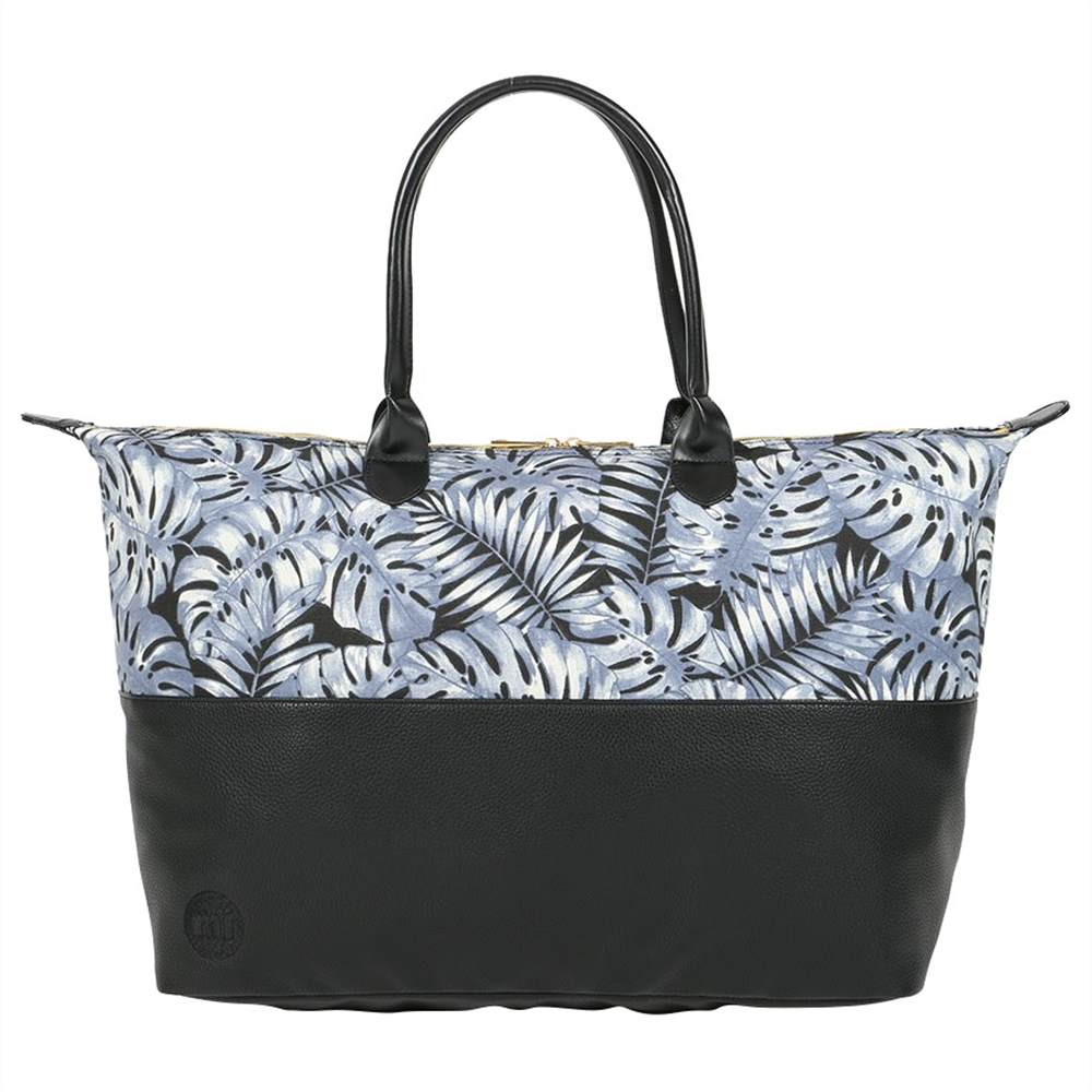 Mi-Pac Tropical Leaf Weekender Bag Grey Mi-Pac Handbags