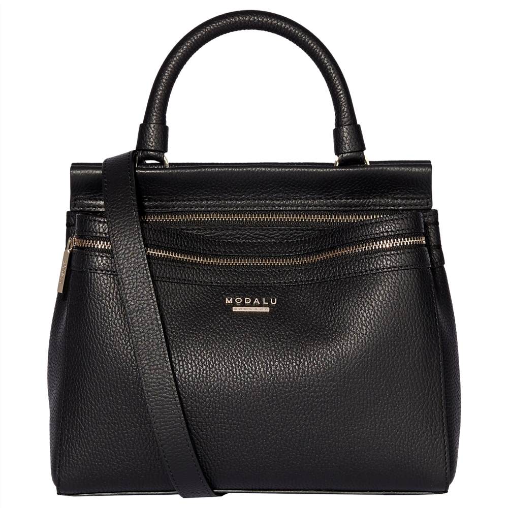 Modalu Billie Leather Mini Grab BagBlack Modalu Handbags