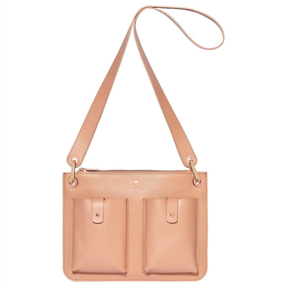 Modalu Carter Leather Shoulder Bag Dusky Pink Modalu Handbags