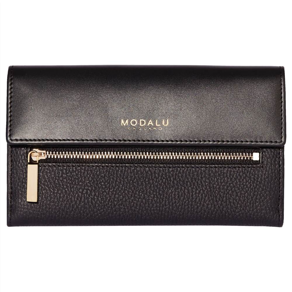 Modalu Erin Leather Continental WalletBlack Modalu Purses