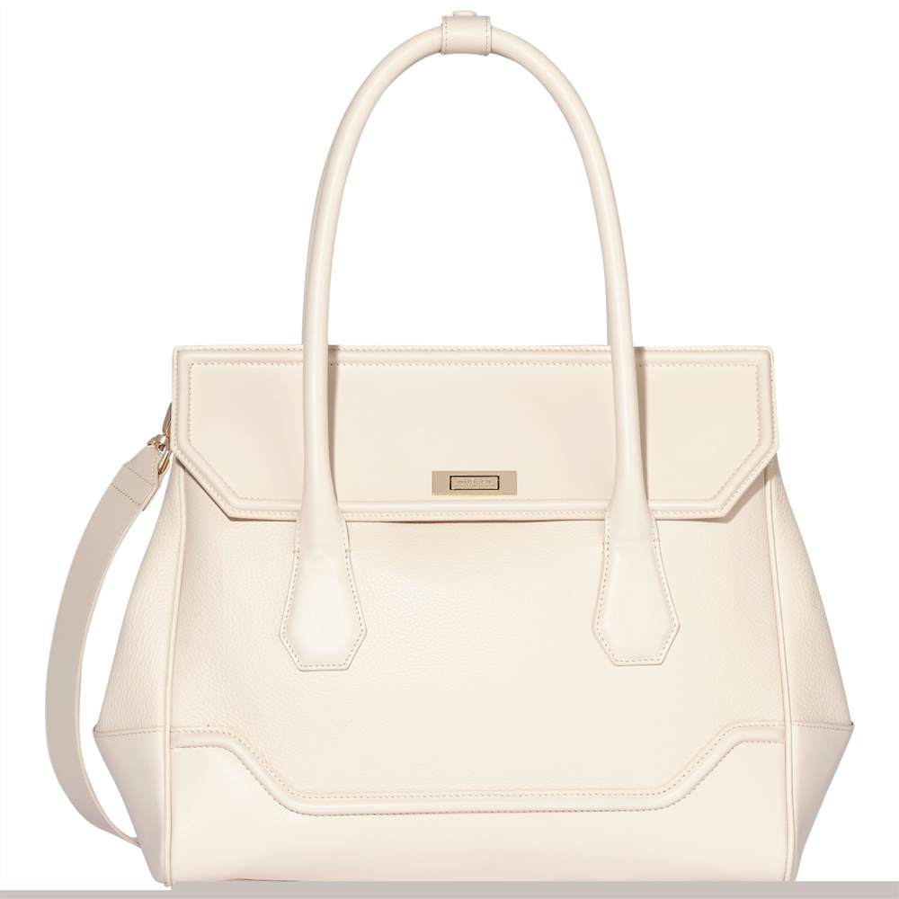 Modalu Hemingway Leather Large Grab Bag Cream Modalu Handbags