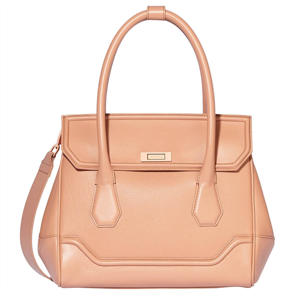 Modalu Hemingway Leather Medium Grab BagDusky Pink Modalu Handbags