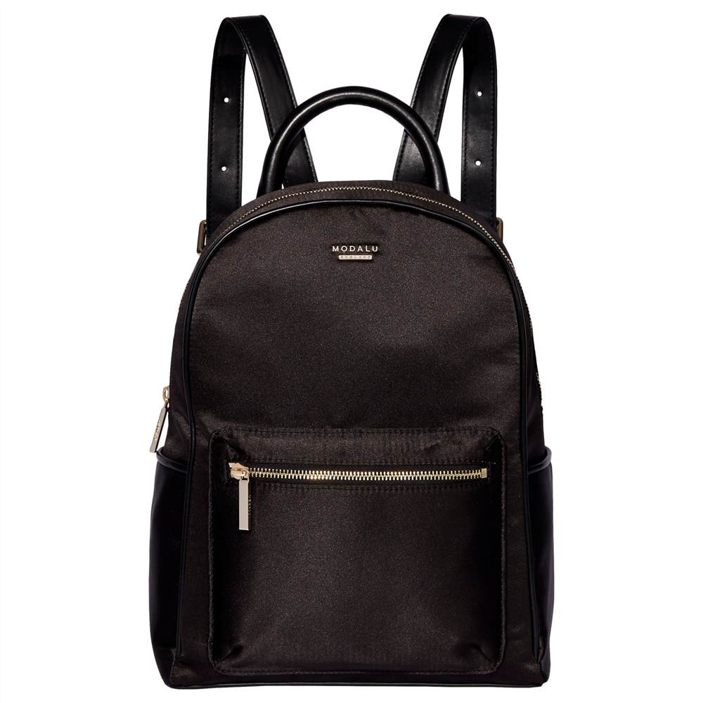 Modalu Maddie Backpack Black Satin Modalu Handbags