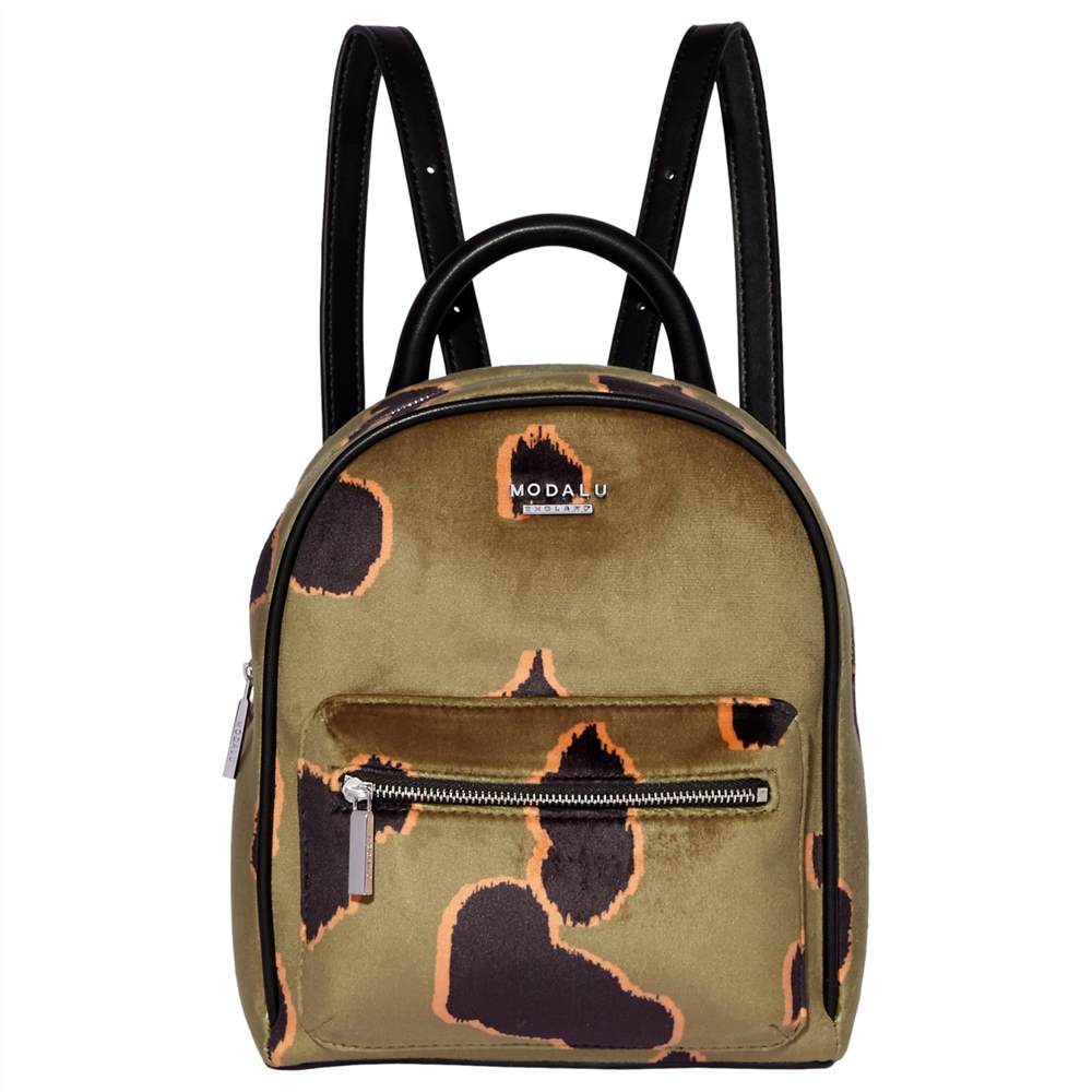 Modalu Maddie Mini BackpackKhaki Print Modalu Handbags