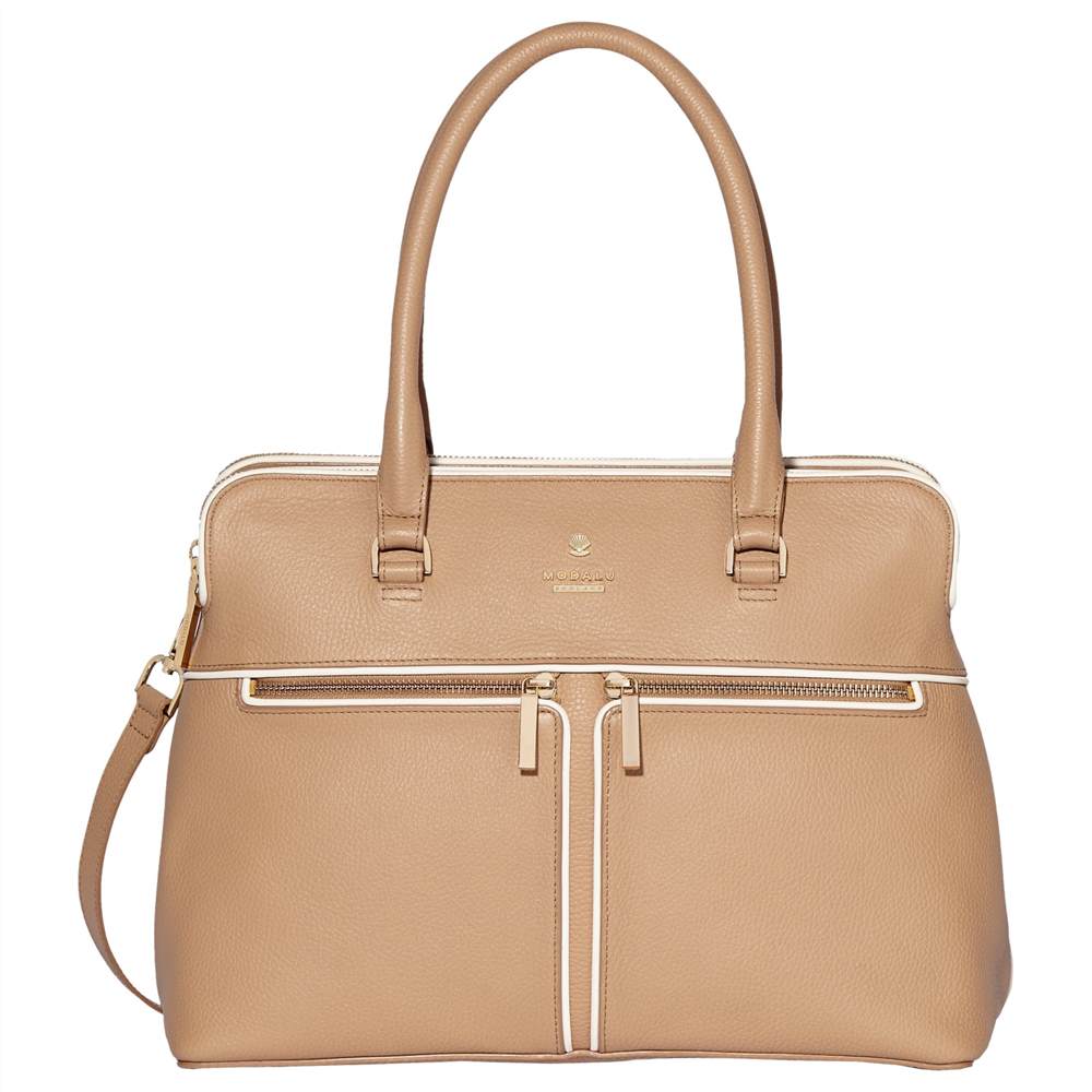 Modalu Pippa Classic Leather Grab BagSand Modalu Handbags