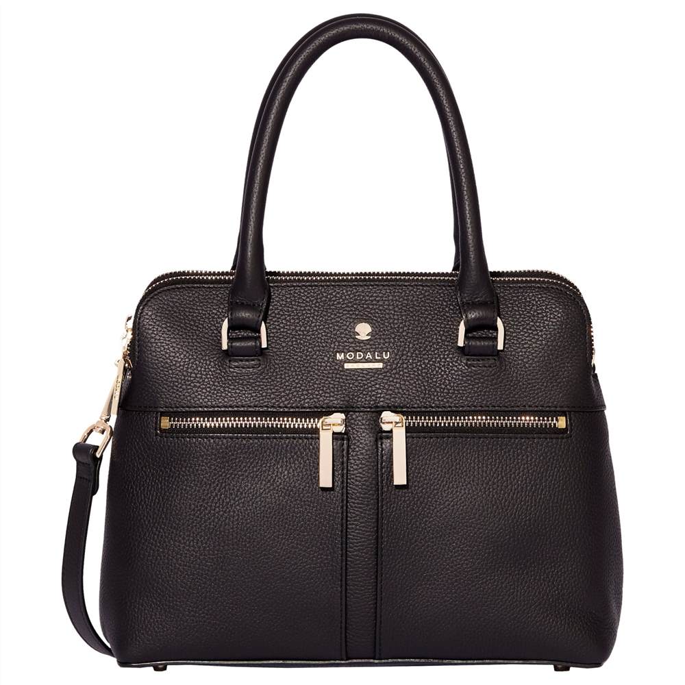 Modalu Pippa Leather Mini Grab BagBlack Modalu Handbags