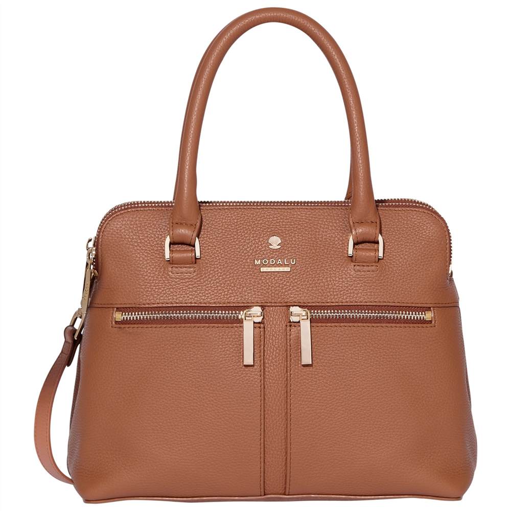 Modalu Pippa Mini Leather Grab BagTan Modalu Handbags