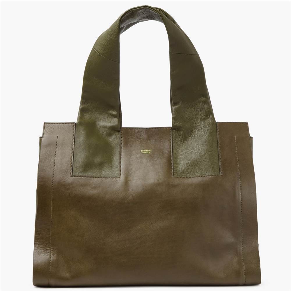 Modern Rarity Carmenere Leather Tote BagOlive Modern Rarity Handbags