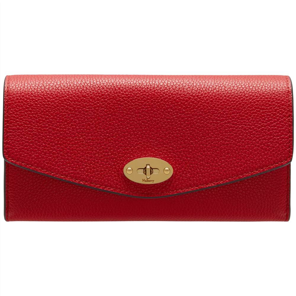 M-London Darley Leather Veg Grain Wallet Scarlet M-London Purses