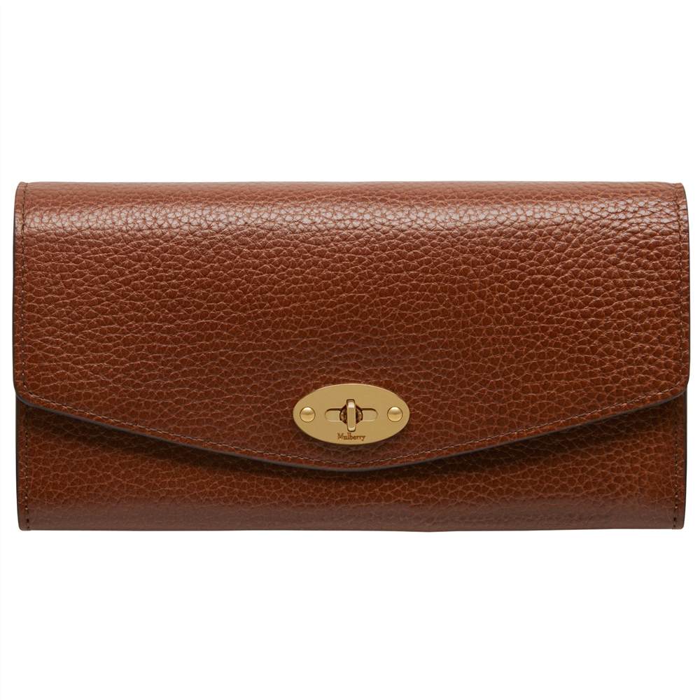 M-London Darley Small Classic Grain Leather Medium WalletOak M-London Purses