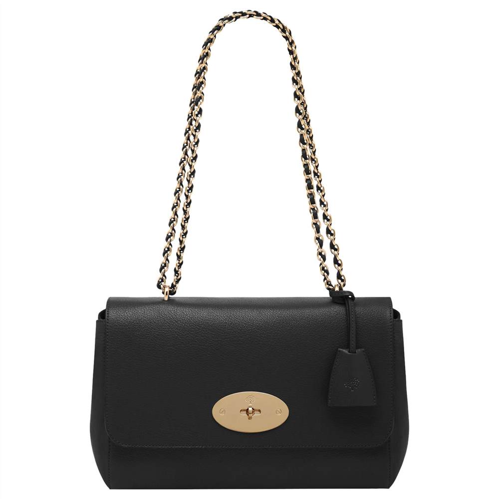 M-London Lily Leather Medium Shoulder Bag Black M-London Handbags