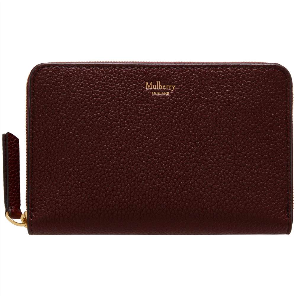 M-London Medium Leather Zip Around PurseBurgundy M-London Purses