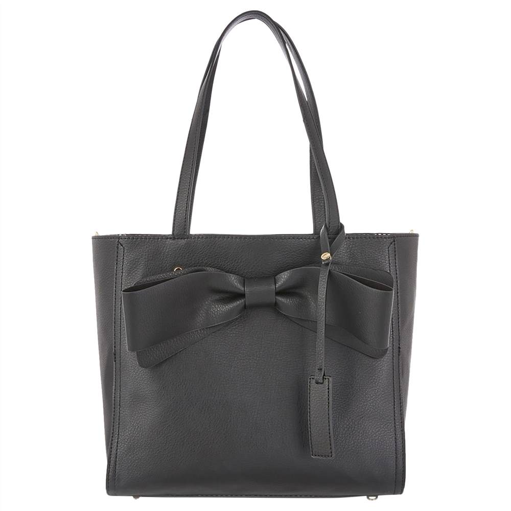 Oasis Billie Bow Tote Bag Black Oasis Handbags