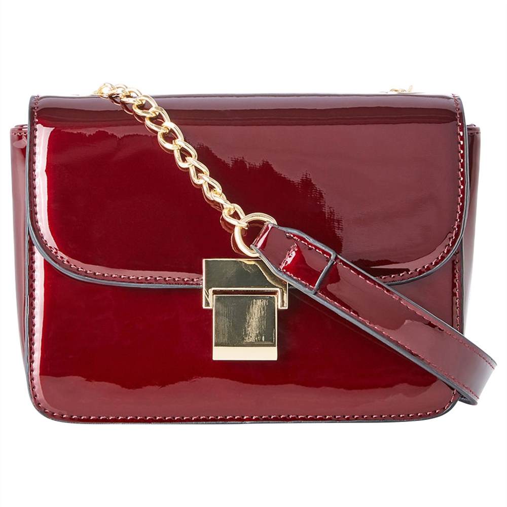 Oasis Pammy Paris Cross Body Bag Burgundy Oasis Handbags