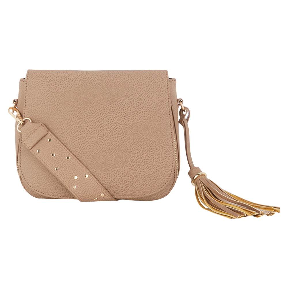 Oasis Victoria Strap Detail Saddle Bag Camel Oasis Handbags