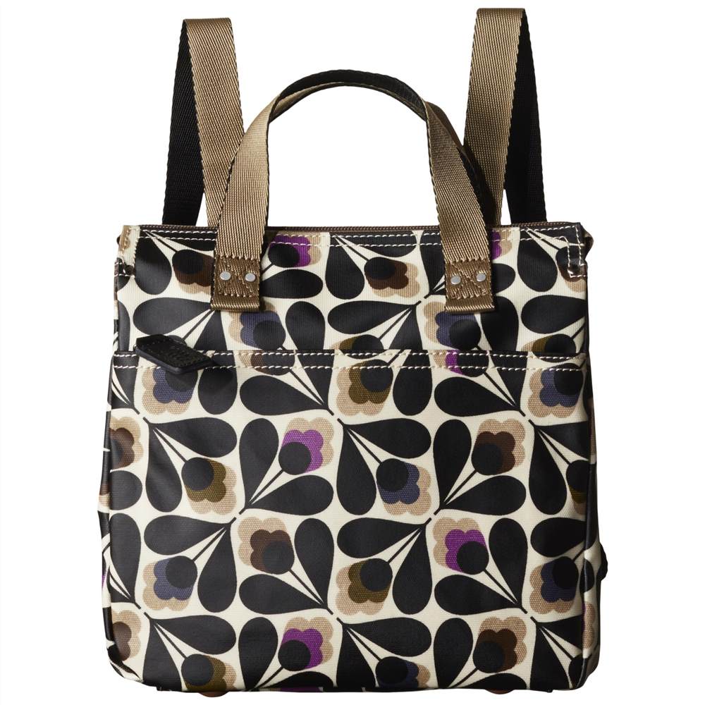 Orla Kiely Matte Laminated Sycamore Seed Backpack Multi Orla Kiely Handbags