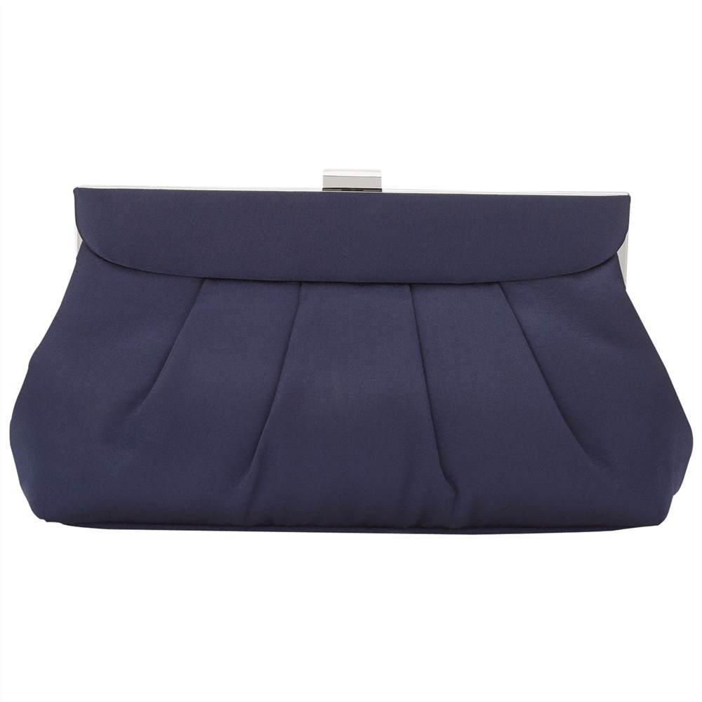 Phase Eight Cara Satin Clutch BagNavy Phase Eight Handbags