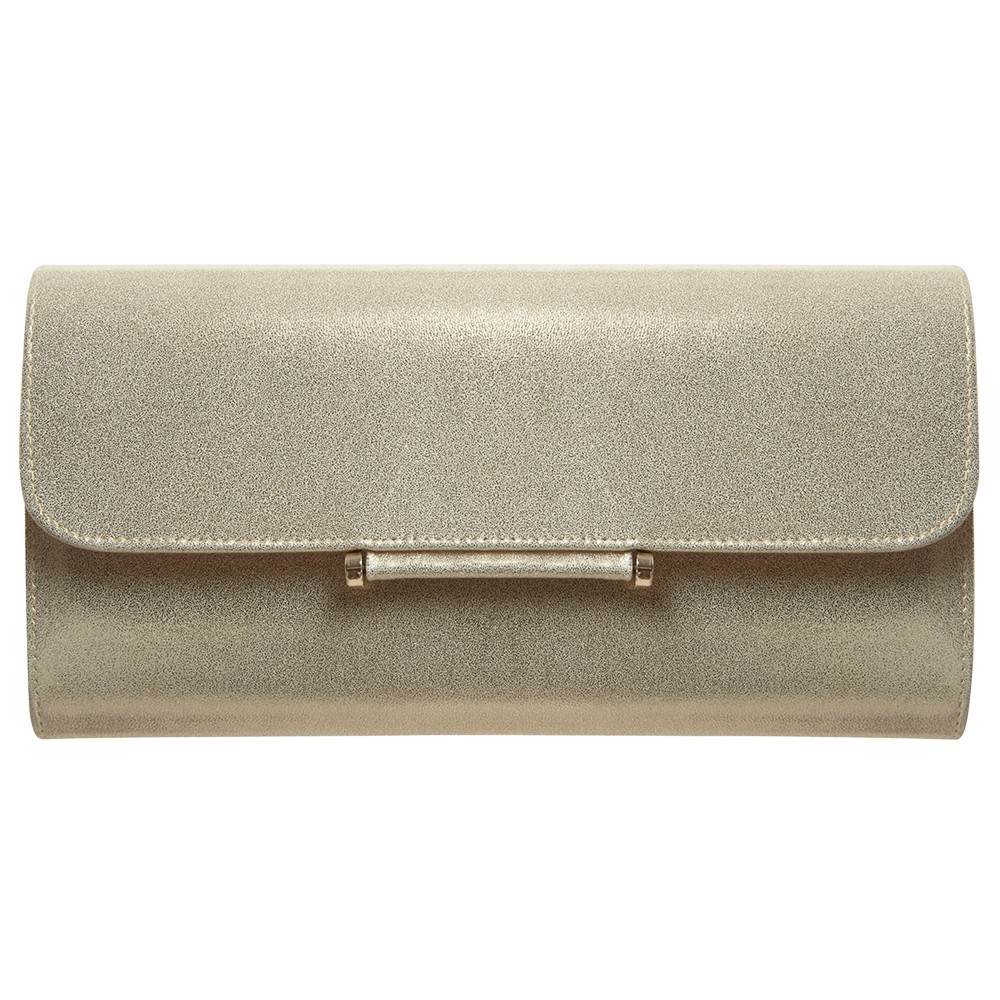 Phase Eight Lotty Leather Clutch Bag Champagne Phase Eight Handbags