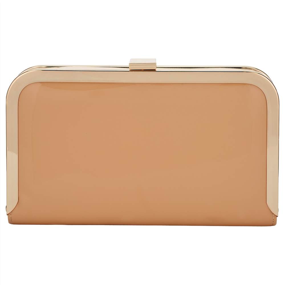 Phase Eight Poppy Patent Leather Clutch BagNude Phase Eight Handbags