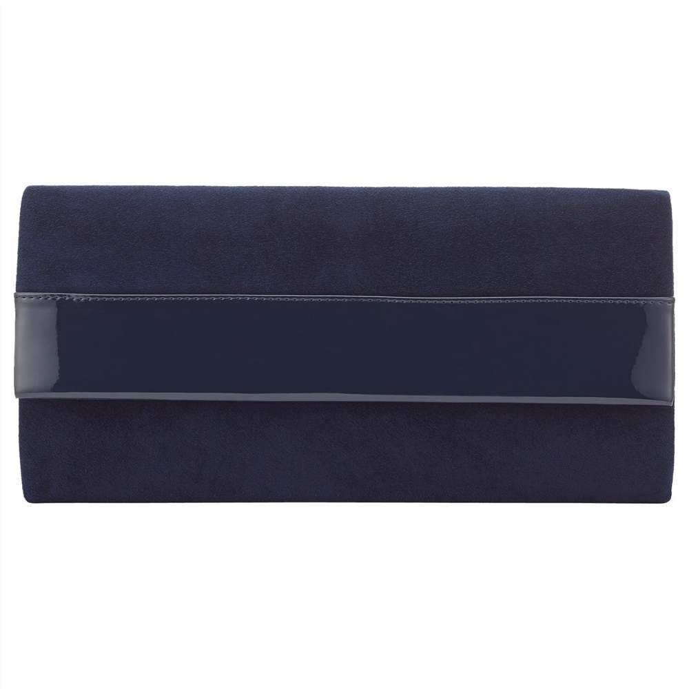 Phase Eight Ruby Leather Clutch Bag Navy Phase Eight Handbags